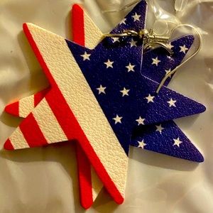 Patriotic star earrings